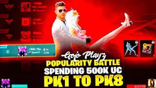 Popularity Battle Journey Pk1 to Pk4 I 500K-Uc Spended😱on Popularity Battle I How to Win Pop Battle