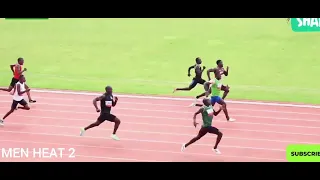 Atheltics Kenya national championships 2024 100m  men Heat -2.