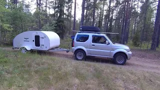 Едем на Jimny с прицепом-каплей TRAVEL-CAMPER на летний Hello Camper.