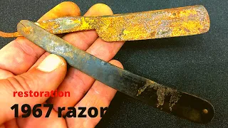 Old Rusty Straight Razor Restoration