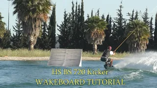 How to HS BS 720 kicker WAKEBOARD. Хс Бс 720 с кикера на вейке. Wakeboard tutorial.