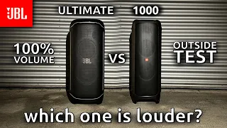 JBL Partybox Ultimate vs 1000 Max Volume Outdoor test Loudness Comparison!