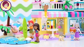 Lego Friends Surfer Beachfront ... with Nana Nora! 😍👵 Build the icecream shop Part 1