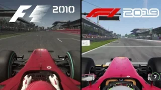 F1 2010 VS F1 2019 COMPARISON! Ferrari 2010 Classic Car PS3 VS PS4