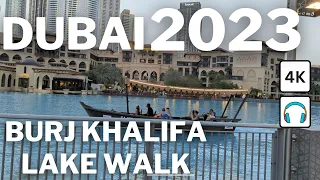 Dubai 🇦🇪 Burj Khalifa Canal walk, City Center [ 4K ] Walking Tour