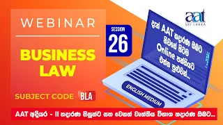Webinar session 26 - Business Law