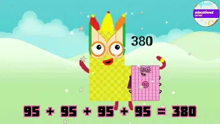 Numberblocks addition four same  number 50 to 100| learn to count ‎@preschoollearning110 
