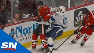 Blackhawks’ Connor Murphy Gets Match Penalty For High Hit On Erik Cernak