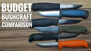 Budget Bushcraft Knife Comparison - 6 Scandi Grind Inflation Busters!