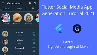 Flutter Social Media Chat App Tutorial For Beginners | Part 1 | AUTH UI #generation #socialmediaapp