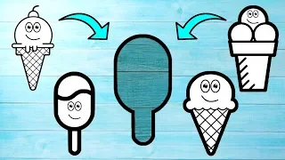 Ice Cream Drawing and Coloring For Kids Wrong Wooden Slots