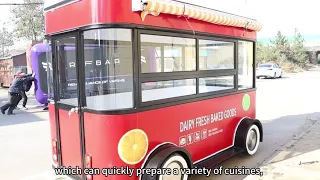Oriental Shimao red bus food van