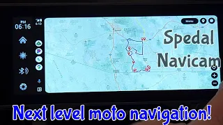 Next level moto navigation. Spedal NaviCam with Andriod Auto and Apple Car Play.