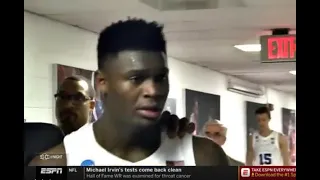 Zion Williamson HEART BROKEN After Duke Losses to Michigan State! March 31 2019