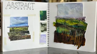 TOP TIPS making an EASY COLLAGE ART [landscape art] how to develop an idea