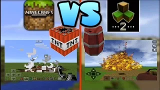 Minecraft Pocket Edition VS SurvivalCraft 2: TNT WHICH IS BETTER- Comparison