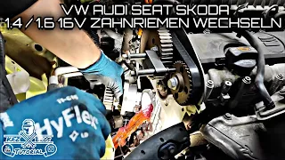 VW AUDI SEAT SKODA | 1.4 16V | BXW | Zahnriemen wechseln | Drehmomentwerte | Timing Belt Replacement