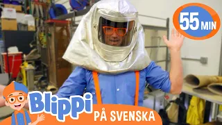 Blippi Svenska | Blippi besöker ett glasbruk | pedagogiska videor för barn