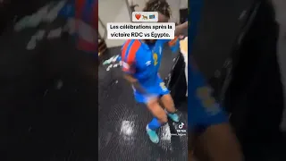 Célébration des léopards 🐆❤️🇨🇩 après leur victoire contre l'Égypte. #congo  #cotedivoire #rdc #can