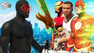 ҚАРА ФРАНКЛИН VS КЕК АЛУШЫ СУПЕРГЕРОЙЛАР (GTA V)