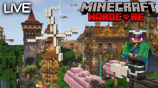 Building a Spruce Windmill in Hardcore Minecraft - Survival Let's Play 1.20