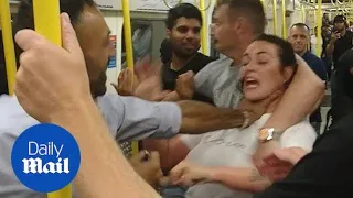 Shocking brawl breaks out on London Underground train