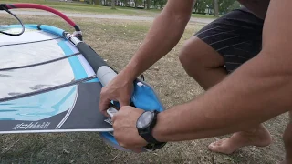 Freeride Windsurfsegel richtig aufbauen (anhand Duotone E_Type)