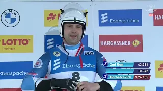 Luge Men World Cup in Oberhof, 2nd Run.