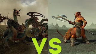 Харибда vs Дракоогр-шаггот Total War Warhammer 2. тесты юнитов v1.4.1.