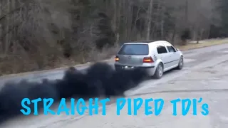 STRAIGHT PIPE TDI COMPILATION - popcorn limiter, launches