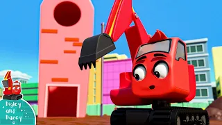 Find the Shapes - DIGLEY AND DAZEY | Construction Truck Long Video for Kids