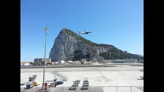 Gibraltar Airport British Airways Aborted Landing Stop Motion Photo