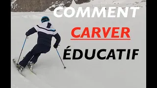 Comment faire un VIRAGE CARVING / coupé en ski ! Éducatif inversion du mouvement vertical