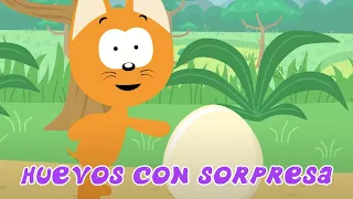 HUEVOS CON SORPRESA 🎁 El gatito Koté 🐱 Canciones para niños 🎵