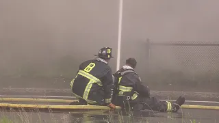 Firefighters battle stubborn blaze in Chelsea