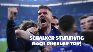 Schalker Stimmung nach Tor von Drexler! Spieler gehen vor Kurve! | S04 gg. SVW | 1.Bundesliga