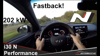 Hyundai i30 N Performance Fastback POV Test Drive + Acceleration 0 - 210 km/h