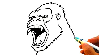 AWESOME How to Draw KING KONG - Roaring