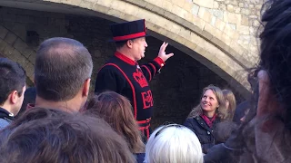 Part of legendary Tower of London warden Billy Beefeater's tour