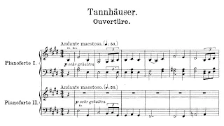Richard Wagner - arr. Max Reger for 2 pianos - Tannhäuser Ouvertüre (score video)