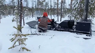 Ураган Сибирь по январскому снегу в ХМАО.