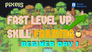 TIPS FOR BEGINER DAY 1 GET LEVEL 5 SKILL FARMING - PIXELS NFT GAME