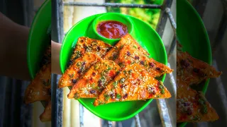 Easiest Snack Recipe Masala Bread | Kolhapuri Bread | 5 Minute Recipe #shorts #festiveshorts