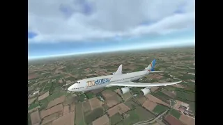 RFS Fly Dubai Airbus A320 EXTREME Landing at Heathrow Airport