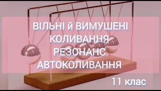 Вільні й вимушені коливання. Резонанс. Поняття про автоколивання #автоколивання #резонанс #коливання