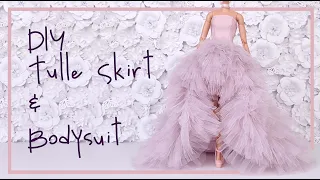 DIY Barbie Clothes Tutorial and Free Patterns I Tulle Skirt and Bodysuit