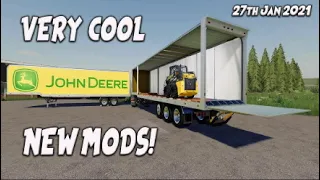 VERY COOL NEW MODS (Review) Farming Simulator 19 FS19 27th Jan 2021 PS5.