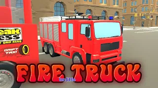 Baby Shark Song - firetruck color pool play - Nursery Rhymes & Kids Songs