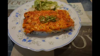 Aburi Salmon and tobiko rice tray