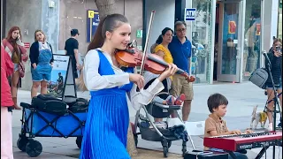 Karolina Protsenko & Her Brother | Dance Monkey - Street Performance